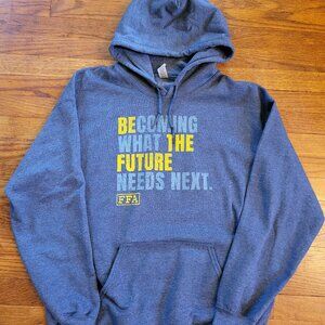 FFA Future Farmers Of America Hooded Sweatshirt ADULT LARGE Agriculture BLUE A4